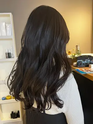 ロング カラー ヘアアレンジ キッズ ネイル マツエク・マツパ アイブロウ 透明感カラー🤎 ゆりのヘアスタイル