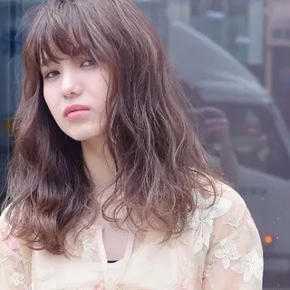 セミロング カラー 竹内啓太 ボブのヘアスタイル