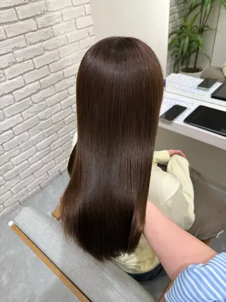 セミロング カラー 髪質改善&艶感カラー 🪄岡井美結のヘアスタイル