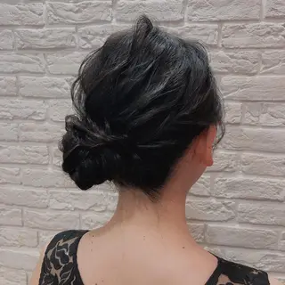 ミディアム 反橋 聖のヘアスタイル