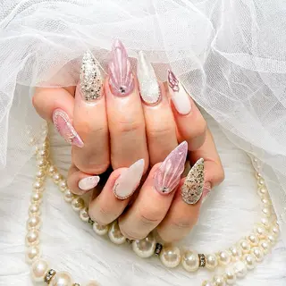 ロング Conjunim MAMI🎀✨のネイルデザイン
