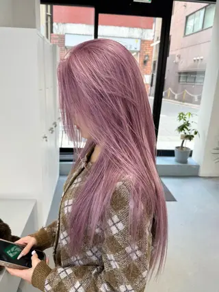 ロング カラー ami🌙 透明感/ハイトーンのヘアスタイル