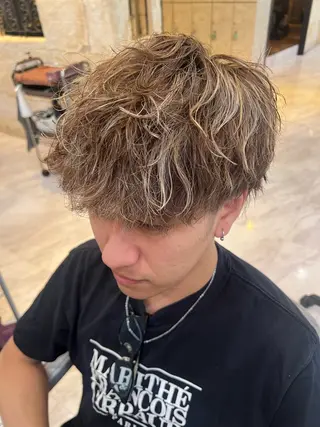 カラー パーマ メンズ 大人デザイン 🍃MORIKA🍃のヘアスタイル