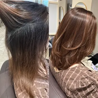 ロング カラー パーマ ヘアアレンジ マンツーマン美容師/ 艶髪/YUKAのヘアスタイル