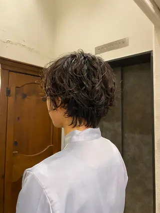 ショート パーマ ブラウンカラー 🦔🪷なりたりみのヘアスタイル