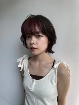 カラー 森田遥奈/透明感カラ ー/ケアブリーチのヘアスタイル