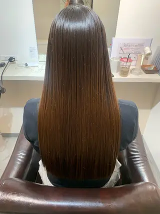 ロング パーマ ブリーチでもできる 縮毛矯正相原慎🌈のヘアスタイル
