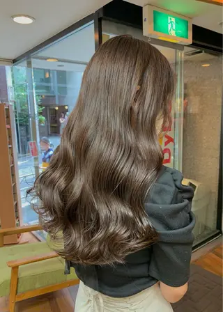セミロング カラー 矢野 晃平のヘアスタイル