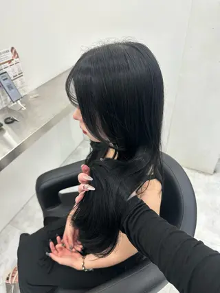 ロング カラー ヘアアレンジ 大人っぽ中韓レディ ヘア🤍MAOのヘアスタイル