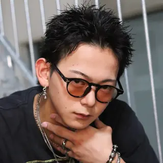 ショート カラー パーマ メンズ 🔥メンズ極🔥韓国 シャドウ/波巻き柿崎のヘアスタイル