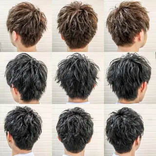 ショート カラー パーマ メンズ 看板犬がお出迎え◎ 初めてでも安心◎のヘアスタイル