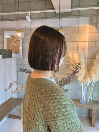 ミディアム カラー 眞名子 瑞紀のヘアスタイル