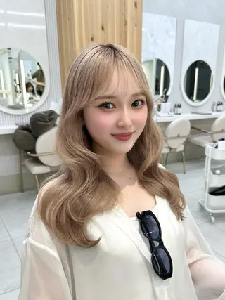 ロング カラー 🇰🇷韓国風くびれ ヘア🇰🇷中村優大のヘアスタイル
