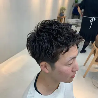 ショート パーマ メンズ 似合わせショート×透 明感/やじまたかしのヘアスタイル