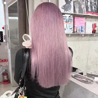 ロング カラー ヘアアレンジ TAKUMAブリーチ /デザインカラーのヘアスタイル