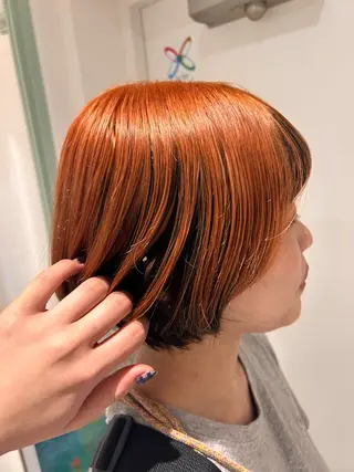 ショート カラー ひかりダブルカラー/ レイヤー/ボブパーマのヘアスタイル