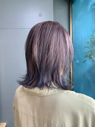 ミディアム カラー パーマ ヘアアレンジ Loa misakiのヘアスタイル