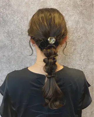 ヘアアレンジ 大人レイヤー/柔らか グレージュ/川緑一吹のヘアスタイル