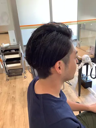 ショート パーマ メンズ 髪質改善縮毛矯正 美容師✂️山崎竜二のヘアスタイル