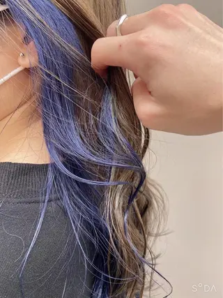 セミロング カラー ヘアアレンジ ネイル マツエク・マツパ アイブロウ 【メンズサロン】 BLUCK 横浜のヘアスタイル