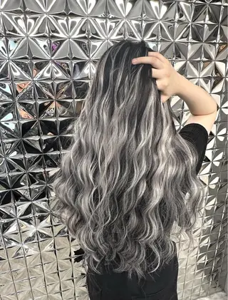 ロング カラー ラブスタシー エクステ/カラーのヘアスタイル
