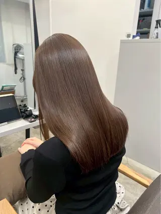 ロング パーマ 🍒モテ暖色カラー × うる艶✧ ゆなのヘアスタイル