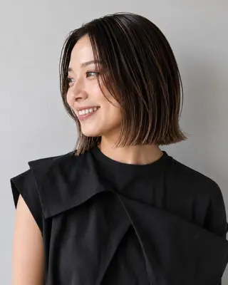 ミディアム 女性カット&カラー モデル⭐️大坂望心のヘアスタイル