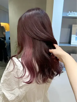 セミロング カラー 透明感ある血色感 カラー💞sariaのヘアスタイル