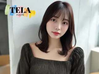 セミロング TELAHAIR 髪質改善特化型サロンのヘアスタイル