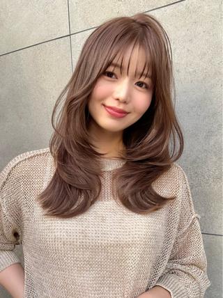 ロング カラー 透明感カラー🤎 中川智帆のヘアスタイル