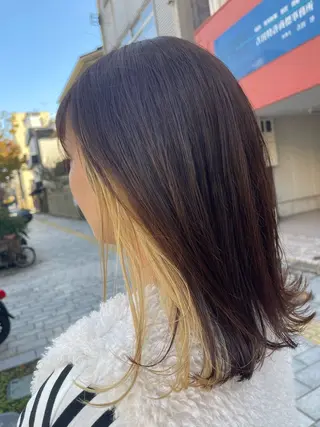 セミロング 岩下 侑里のヘアスタイル