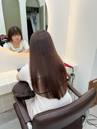 ロング カラー パーマ ✨髪質改善矯正× ブリーチ✨YU-KIのヘアスタイル