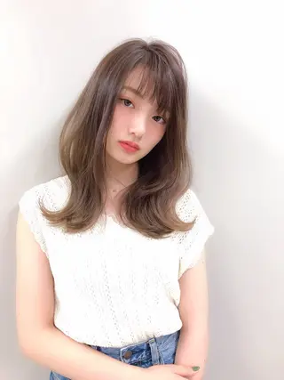 ミディアム カラー 髪質改善/縮毛矯正 /青山 早希🐾のヘアスタイル