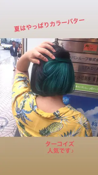 カラー ブリーチ/ウルフ特化 渋谷カルチャー交差点のヘアスタイル