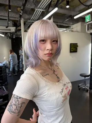 セミロング 秋山 輝星のヘアスタイル
