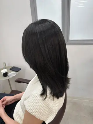 ミディアム カラー hachiyama rinaのヘアスタイル