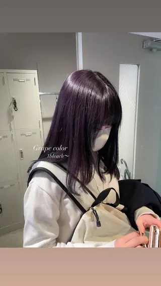 ロング カラー 抜け感レイヤー︴ ニュアンスカラーのヘアスタイル