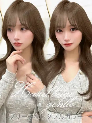 ロング カラー あみ/暗髪オリ ーブ特化🍃髪質改善のヘアスタイル
