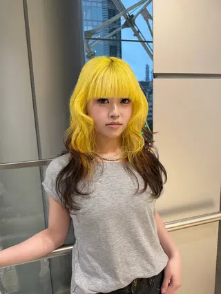 ロング カラー ヘアアレンジ ハッシュカット/ ミルクティー/ みうのヘアスタイル