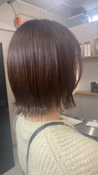 ミディアム カラー ⭐️ショート⭐️美髪 矯正⭐️水口陸のヘアスタイル