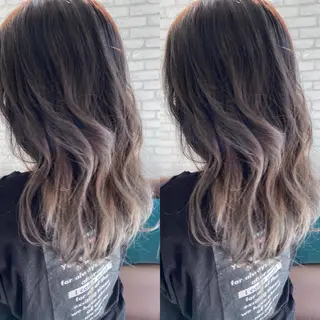 セミロング カラー 浅川 実行のヘアスタイル