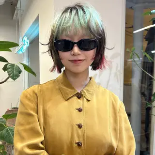 ショート カラー ハイトーン×似合わせ 🌱中川慎之介のヘアスタイル