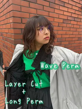 ロング パーマ 五十嵐 未悠のヘアスタイル