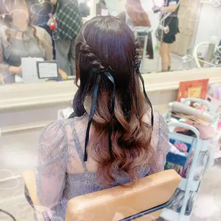 ヘアアレンジ 🎼デザインカラー ヘアメ たま🎀のヘアスタイル