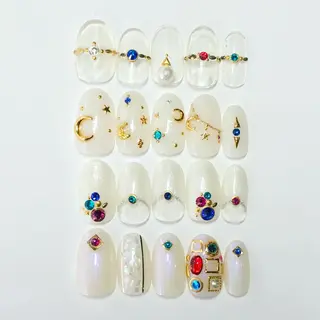 ネイル 渋谷／チップ長さ出し 👑アプレgel-xのネイルデザイン