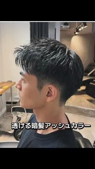 ショート カラー メンズ 🦖櫂斗🦖／ 大宮／透明感カラーのヘアスタイル