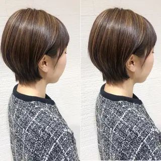 ショート カラー 似合わせカット/ レイヤーカット/新谷のヘアスタイル