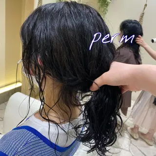 セミロング パーマ パーマ/髪質改善 【榎本千夏】のヘアスタイル