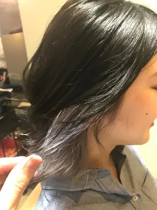 ミディアム カラー パーマ ヘアアレンジ メンズ キッズ ネイル マツエク・マツパ サロンドミルク 渋谷高比良のヘアスタイル