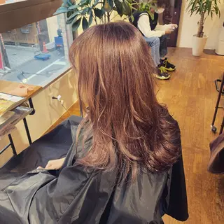 ミディアム ✨ハイトーンダメージ レス ナルセ✨のヘアスタイル